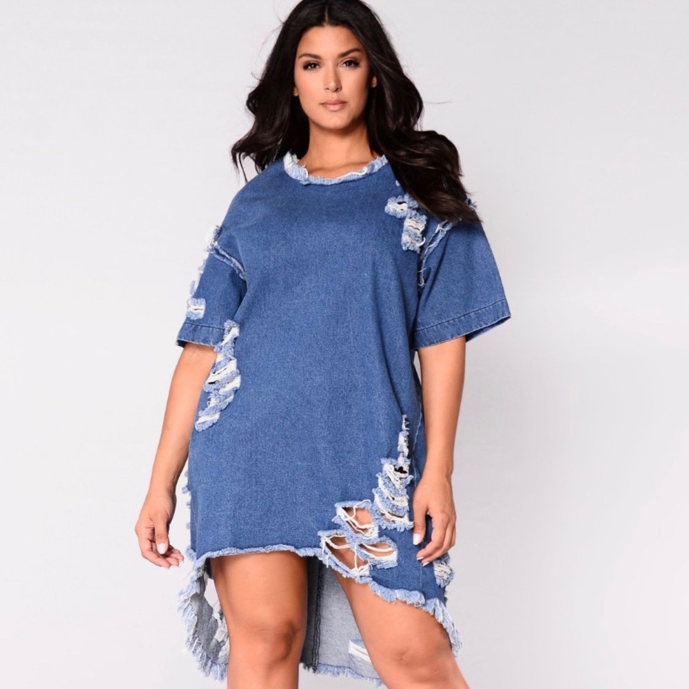 Oversized Fashion nova “Good Jeans Dress” 😍